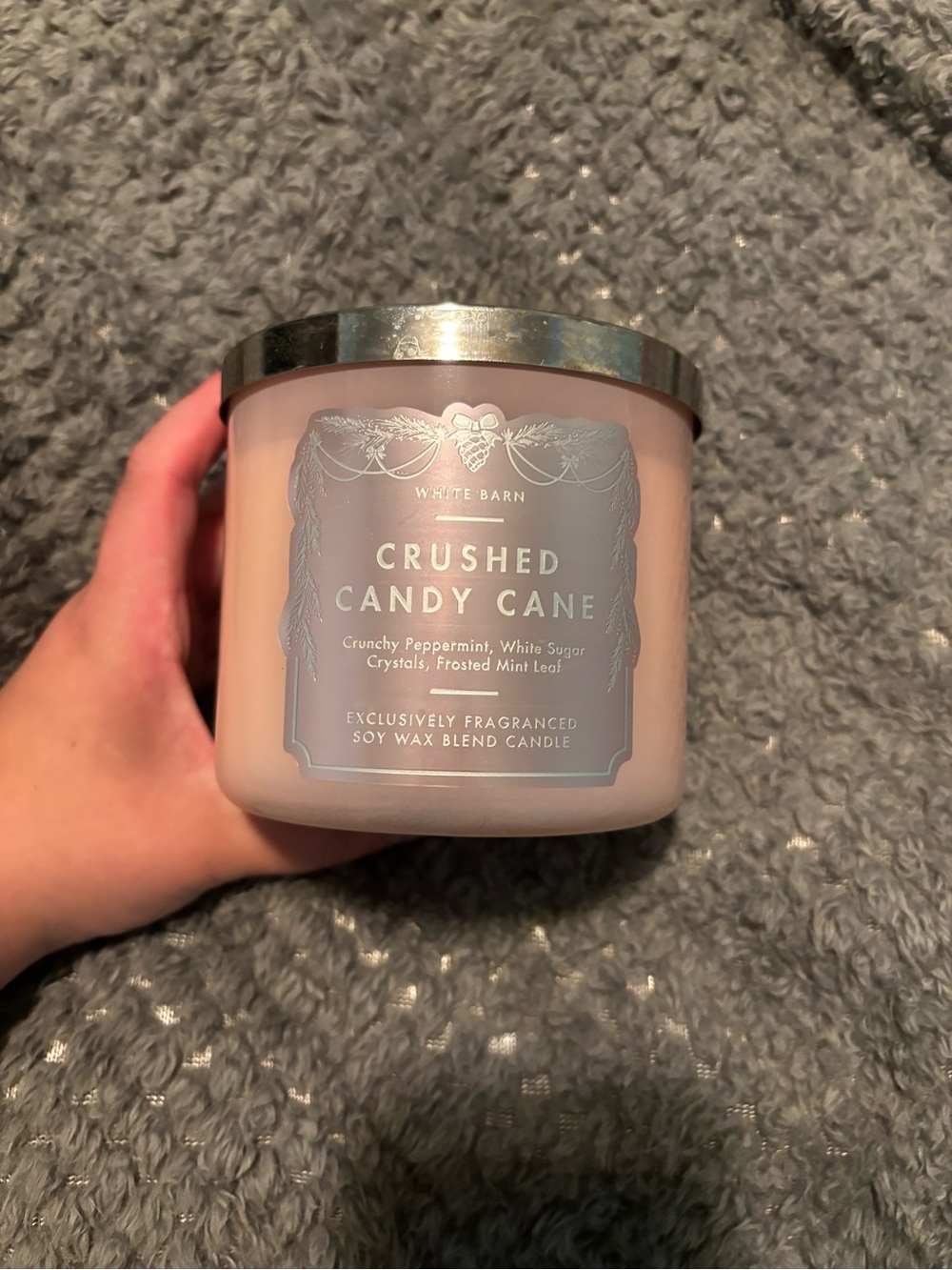 New never used White Barn Crushed Candy Cane Scented Candle - Pink